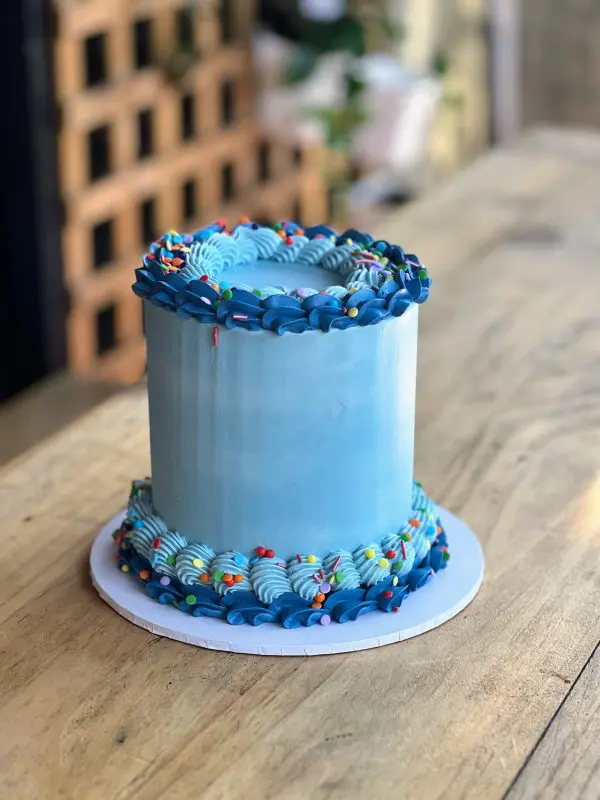 Piped Sprinkle Cake